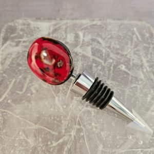 Ember Glow Wine Bottle Stopper - Fused Glass