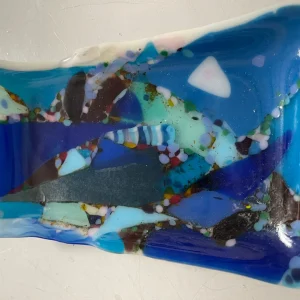 Multi-Color Tray 5″ x 8″ - Fused Glass