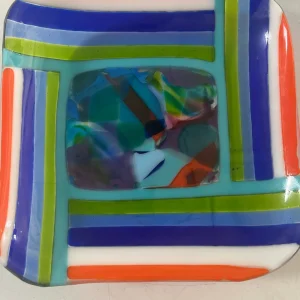 Festive Bowl 10″ x 10″ - Fused Glass