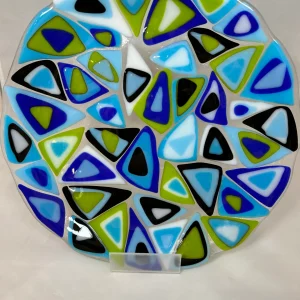 Triangle Harmony Plate - Fused Glass