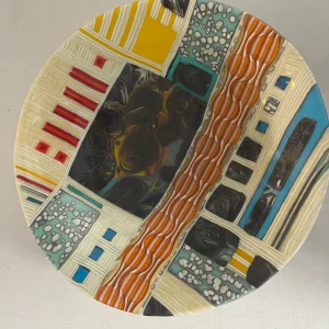 Galactic Rhythms 13″ Round - Fused Glass