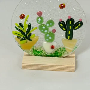 Desert Bloom Mini Art - Fused Glass