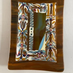 Amber Mosaic Retreat 13″ x 9″ - Fused Glass