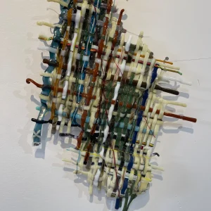 “Abstract Rhythms” Wall Art 20″ x 14″ - Fused Glass