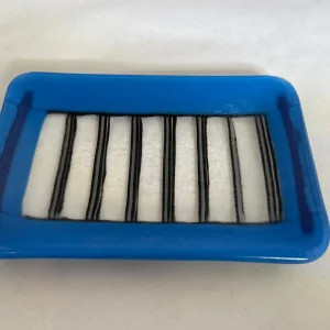 Blue, White and Black Dish 6″ x 4″ - Fused Glass