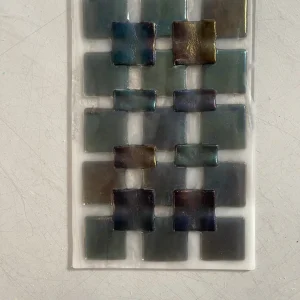 “Smoky Layers” Table Art 7″ x 10-1/2″ - Fused Glass