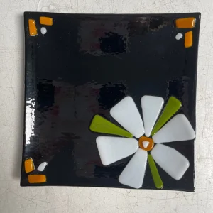 Spring Bloom Small Dish 6″ x 6″ - Fused Glass