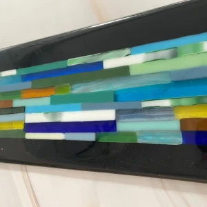 Mosaic Serenity Tray 5″ x 15″ - Fused Glass