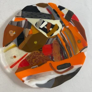 Autumn’s Embrace 11 1/2″ Tray - Fused Glass