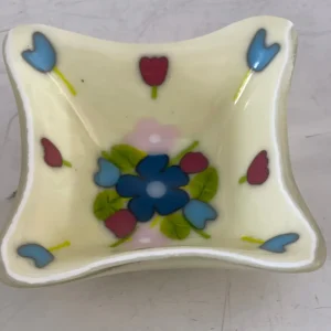 “Tulip Garden” Small Dish 5″ x 5″ - Fused Glass