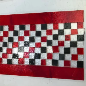 Checkerboard Tray 7″ x 12″ - Fused Glass