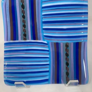 Ocean Rhythms Plate - Fused Glass