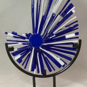 Oceanic Spiral Splendor - Fused Glass