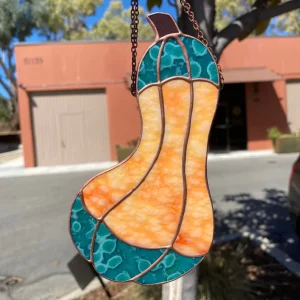 Harvest Delight Gourd - Stained Glass