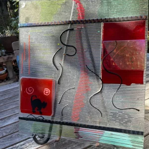 Contemporary Art 12″ x 12″ - Fused Glass