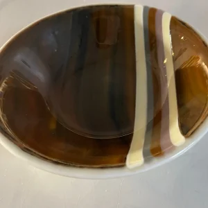 Brown Bowl 6 1/2” Round - Fused Glass