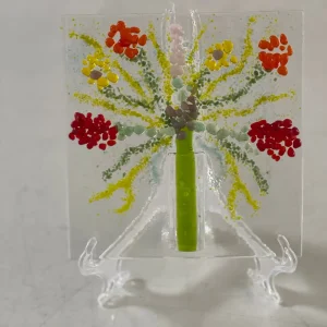 Flower Bouquet 6″ x 6″ - Fused Glass