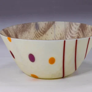 Dots and Lines Bowl - Fused Glass